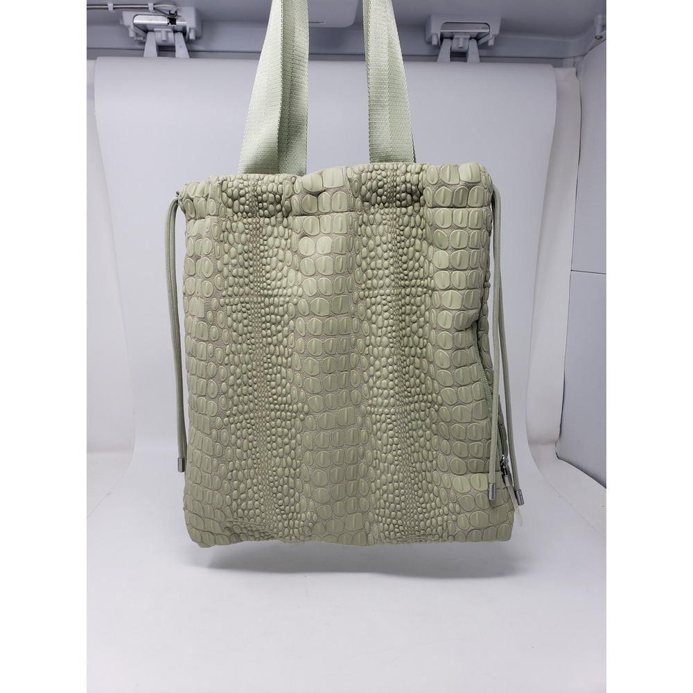 Dani by Daniella Lehavi Sage Green Vegan Crocodlie Textured Organize Medium Tote